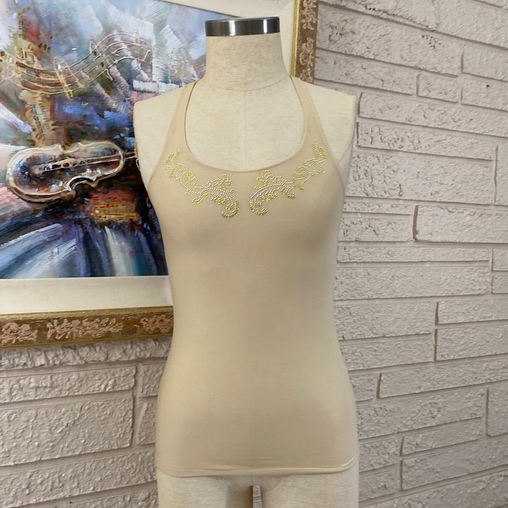 🌹No Brand Stud Design Racer Back Tank Top
